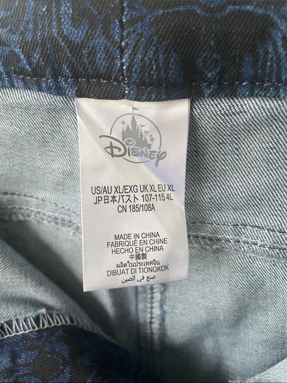 Disney Haunted Mansion Wallpaper Print Denim Shorts - Picture 7 of 10